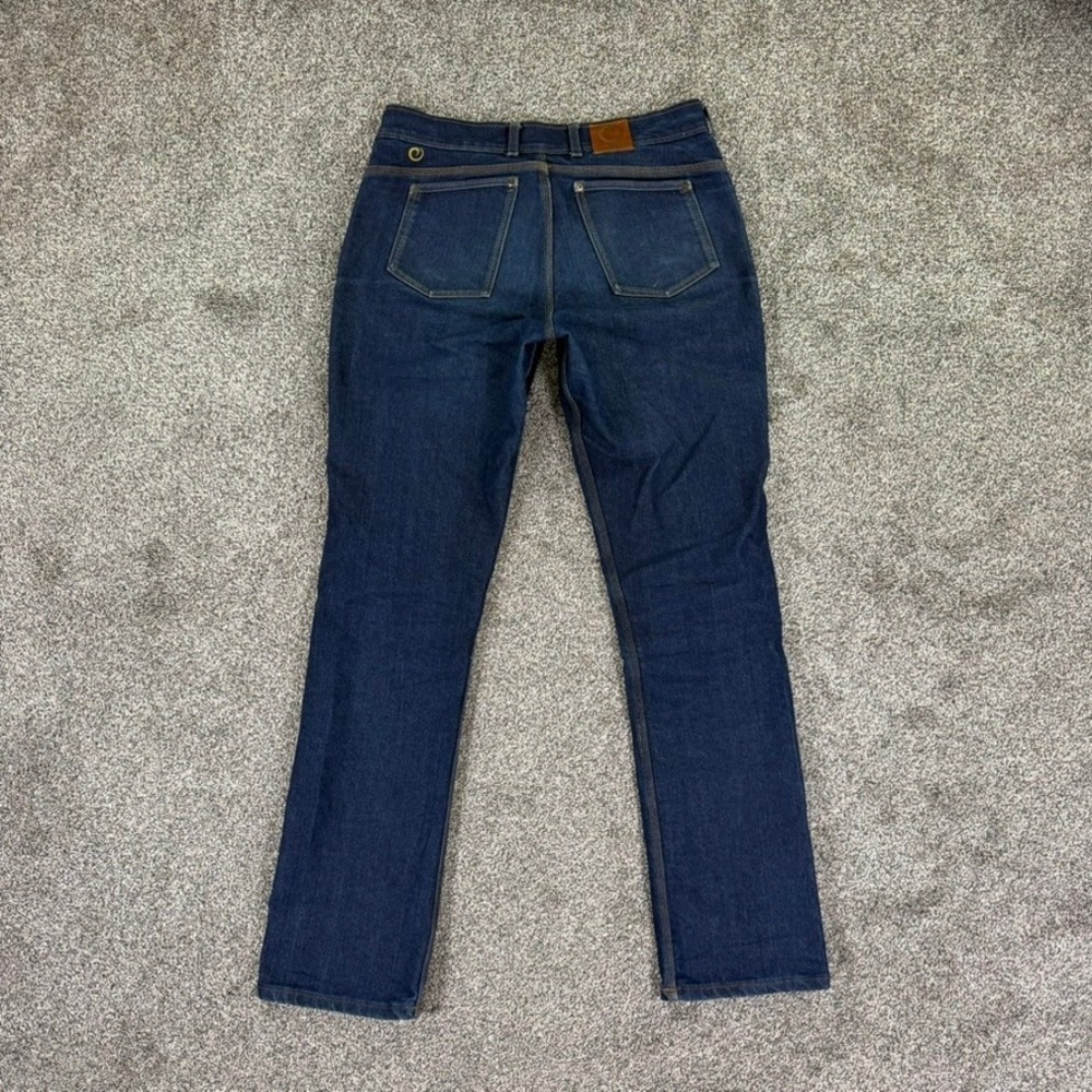 Origin USA Maine Made Dark Wash Straight Leg Fit Indigo Wash Denim Jeans Mens 34 - Picture 2 of 13